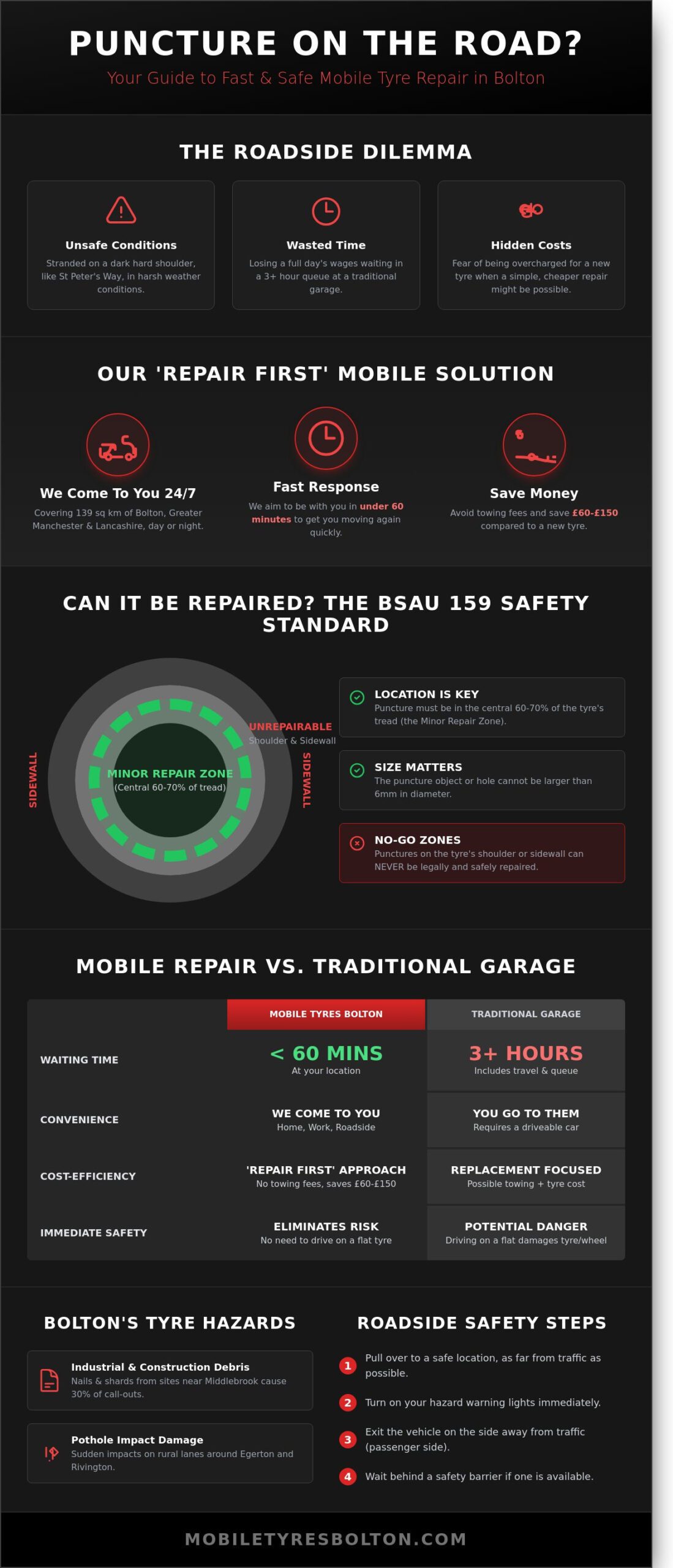 24/7 Mobile Tyre Repair in Bolton: Fast Roadside & Home Service
