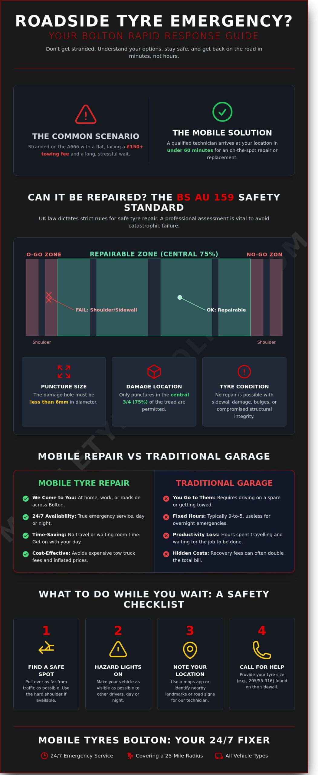 24/7 Mobile Tyre Repair in Bolton: Rapid Roadside Puncture Assistance