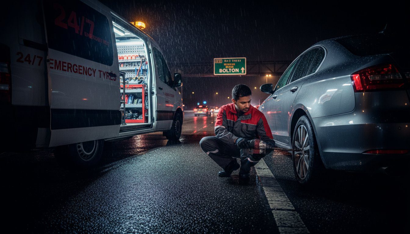 Reliable Local Mobile Tyre Fitter in Bolton: 24/7 Roadside & Home Service