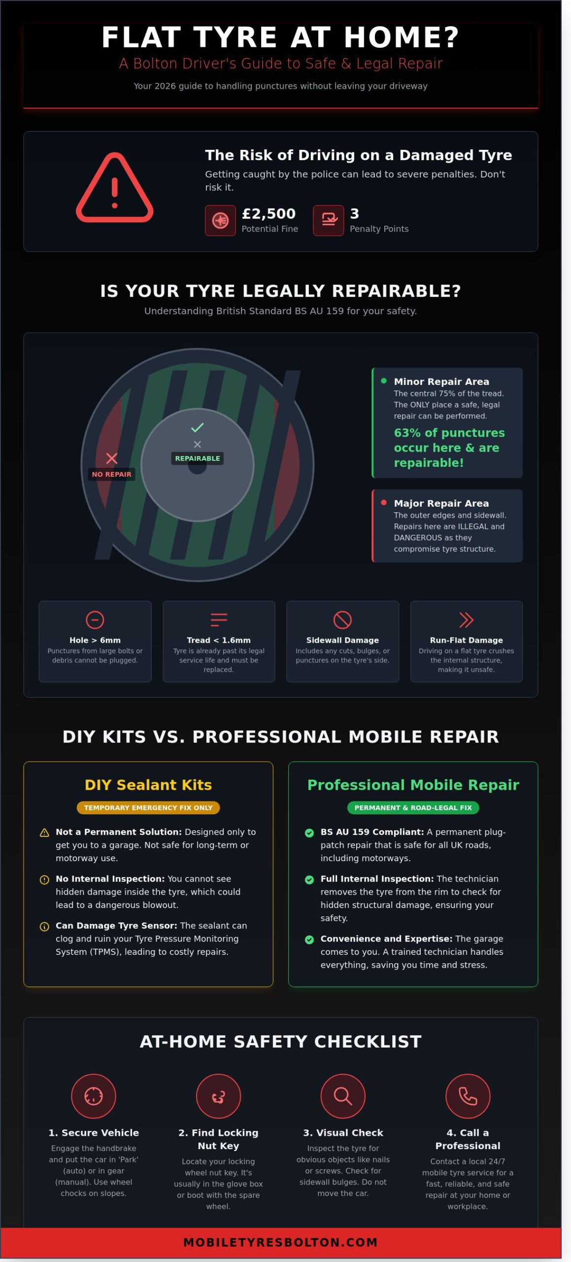 Tyre Repair at Home in Bolton: The 2026 Step-by-Step Guide to Mobile Puncture Fixes